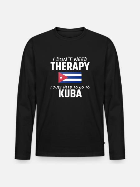 Cuba - Men's Premium Organic Long Sleeve Shirt - black