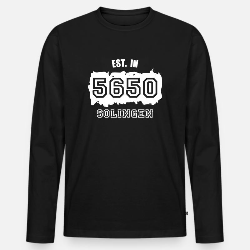 Est. 5650 Solingen - Männer Premium Bio Langarmshirt - undefined