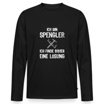 Spengler Dellendoktor Kfz Auto Beruf Lackierer - Männer Premium Bio Langarmshirt - Schwarz - Vorne - Nico (187cm)