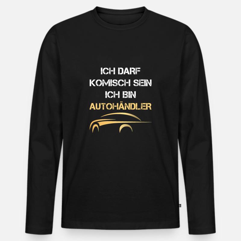 Autohändler Autohandel Autohaus Beruf Sprüche Auto - Männer Premium Bio Langarmshirt - Schwarz