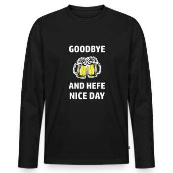 Lustige Bier Sprüche Malle Grillen - Männer Premium Bio Langarmshirt - Schwarz - Vorne - Nico (187cm)