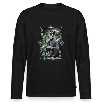 Eternal King of Clubs - Men's Premium Organic Long Sleeve Shirt - black - Front - Nico (187cm)