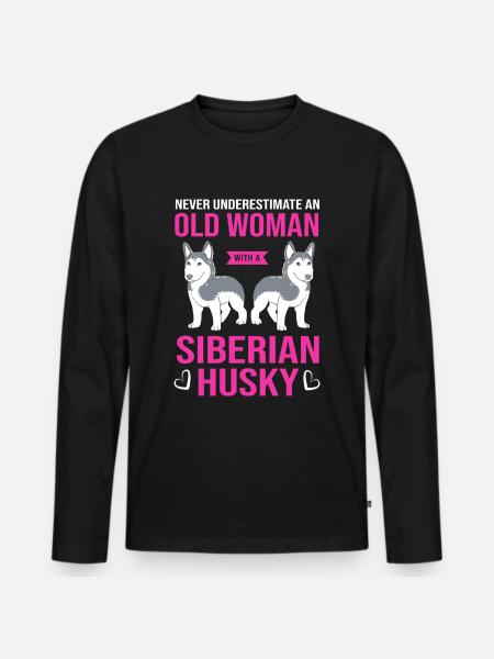 Husky - Men's Premium Organic Long Sleeve Shirt - black