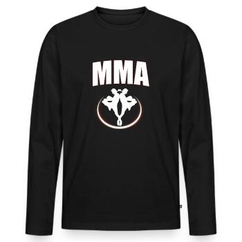 MMA - T-shirt manches longues Premium bio Homme - noir - Devant - Nico (187cm)