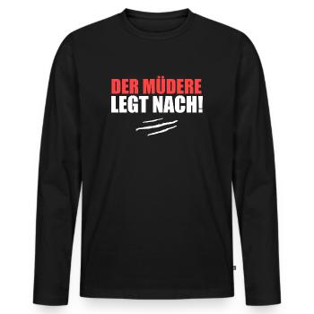 Kokain Koks Lustige Drogen Lustiger Spruch - Männer Premium Bio Langarmshirt - Schwarz - Vorne - Nico (187cm)