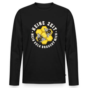 Bienenzüchter - lustige Imker Geschenkidee - Männer Premium Bio Langarmshirt - Schwarz - Vorne - Nico (187cm)