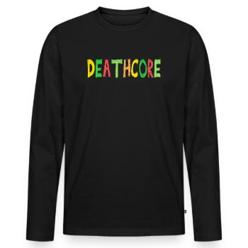 Lustig Deathcore Farbenfroh Sarkastisch Metal - Männer Premium Bio Langarmshirt - Schwarz - Vorne - Nico (187cm)