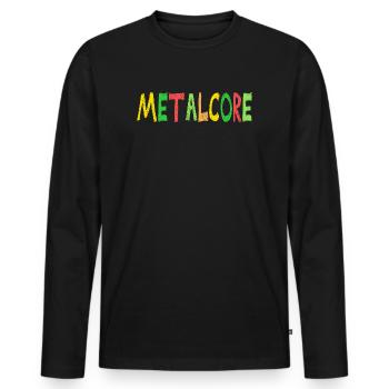 Metalcore Niedliche Farben Sarkastischer Metal - Männer Premium Bio Langarmshirt - Schwarz - Vorne - Nico (187cm)