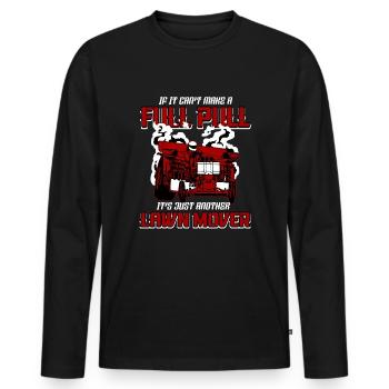 Tractor Pulling Power Full Pull Motorsport Gift - Men's Premium Organic Long Sleeve Shirt - black - Front - Nico (187cm)