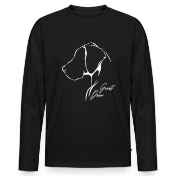 GREAT DANE Profil Chiens Chien Wilsigns - T-shirt manches longues Premium bio Homme - noir - Devant - Nico (187cm)