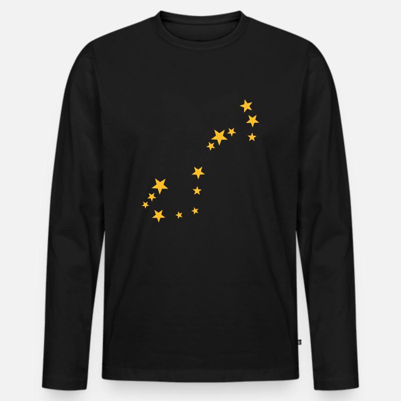 Skorpion Sternbild - Männer Premium Bio Langarmshirt - Schwarz