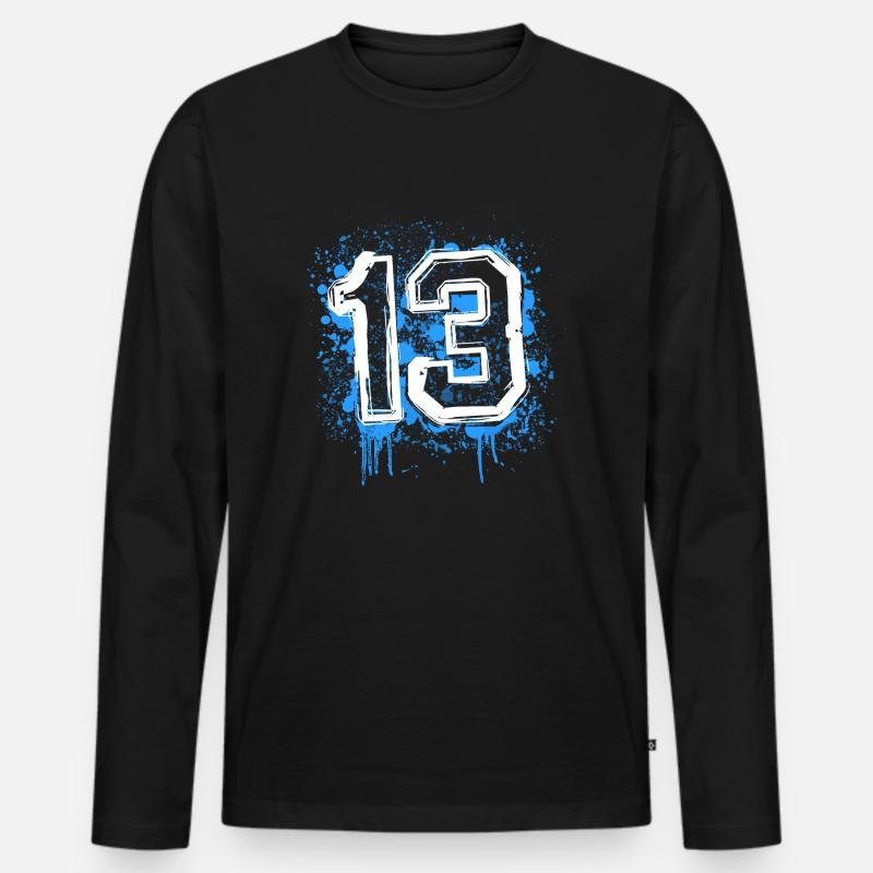 13 bigdirt - Männer Premium Bio Langarmshirt - Schwarz