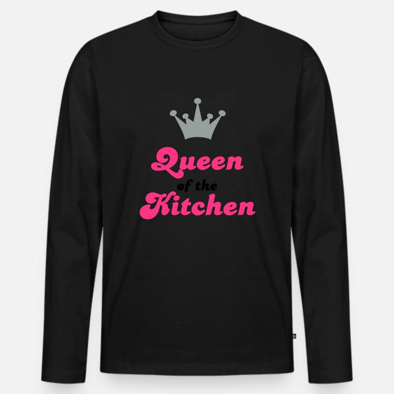 kochen - Männer Premium Bio Langarmshirt - Schwarz