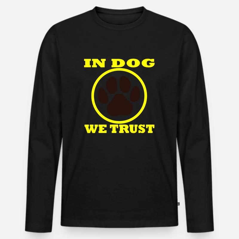 Hund Dog - Männer Premium Bio Langarmshirt - Schwarz