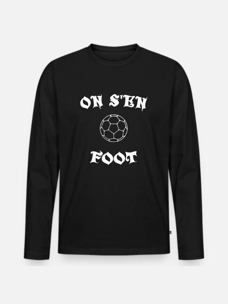 Humour,on s'en foot - T-shirt manches longues Premium bio Homme - noir
