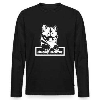 Hunde Hundefreund haustier - Männer Premium Bio Langarmshirt - Schwarz - Vorne - Nico (187cm)