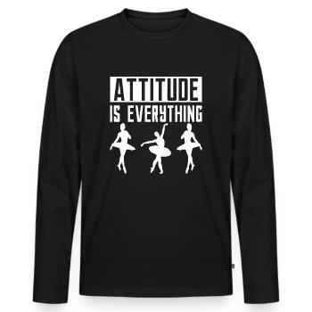 Attitude Is Everything Ballet Dancing - Men's Premium Organic Long Sleeve Shirt - black - Front - Nico (187cm)