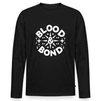 Blut und Bindung - Männer Premium Bio Langarmshirt - Schwarz - Vorne - Nico (187cm)