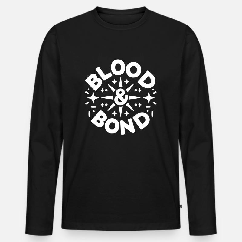Blut und Bindung - Männer Premium Bio Langarmshirt - Schwarz