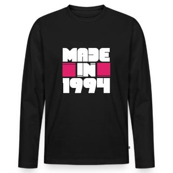 Fabriqué en 1994 Awesome Retro Birthday Vintage Born - T-shirt manches longues Premium bio Homme - noir - Devant - Nico (187cm)