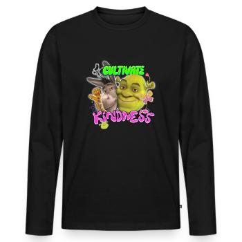 Shrek Design Cultivate Kindness - Men's Premium Organic Long Sleeve Shirt - black - Front - Nico (187cm)