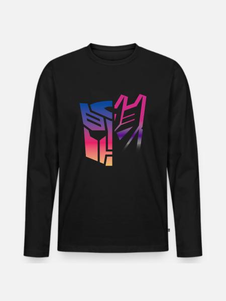 Transformers Autobots En Decepticons - Mannen Premium Bio shirt met lange mouwen - zwart
