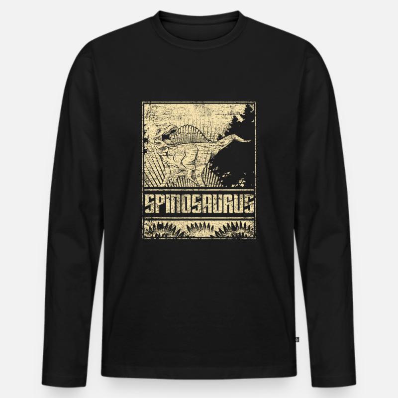 Spinosaurus - Männer Premium Bio Langarmshirt - Schwarz