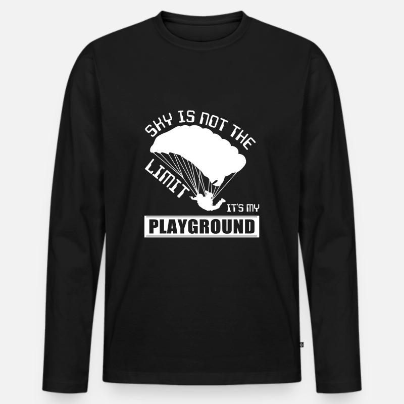 Fallschirmspringen - Männer Premium Bio Langarmshirt - Schwarz