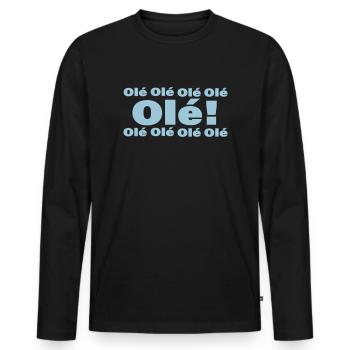 Olé - Männer Premium Bio Langarmshirt - Schwarz - Vorne - Nico (187cm)