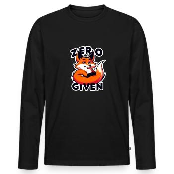 Zero Given - Fuchs Illustration - Männer Premium Bio Langarmshirt - Schwarz - Vorne - Nico (187cm)