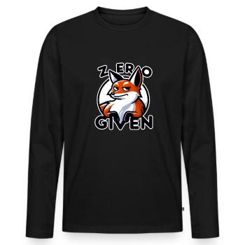 Zero Given - Fuchs Illustration - Männer Premium Bio Langarmshirt - Schwarz - Vorne - Nico (187cm)