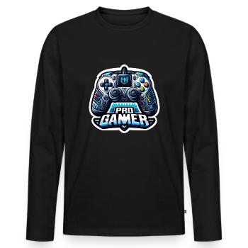 Pro Gamer - Controller Illustration - Men's Premium Organic Long Sleeve Shirt - black - Front - Nico (187cm)