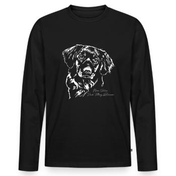 NOVA SCOTIA DUCK TOLLING RETRIEVER portrait - Men's Premium Organic Long Sleeve Shirt - black - Front - Nico (187cm)