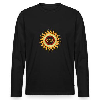 goa - Männer Premium Bio Langarmshirt - Schwarz - Vorne - Nico (187cm)