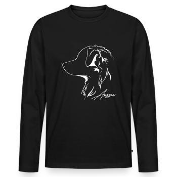 AUSSIE Australian Shepherd Hunde Hütehund Wilsigns - Männer Premium Bio Langarmshirt - Schwarz - Vorne - Nico (187cm)