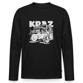 LKW Kraz - Männer Premium Bio Langarmshirt - Schwarz - Vorne - Nico (187cm)