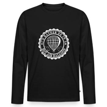 Heißluftballon & Ballon Fahrer Geschenk - Männer Premium Bio Langarmshirt - Schwarz - Vorne - Nico (187cm)