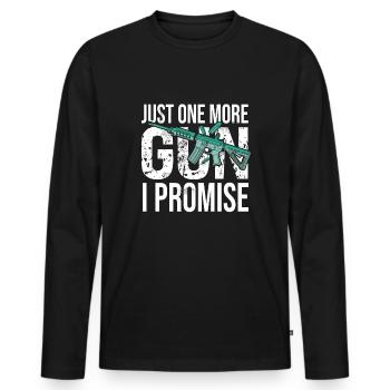 Just One More Gun i Promise Pro Gun Owners - T-shirt manches longues Premium bio Homme - noir - Devant - Nico (187cm)