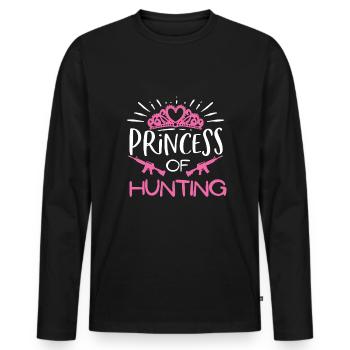 Princess of The Hunt - Men's Premium Organic Long Sleeve Shirt - black - Front - Nico (187cm)