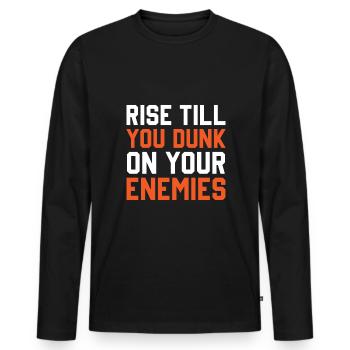 Ascend until you dive into your enemies - Men's Premium Organic Long Sleeve Shirt - black - Front - Nico (187cm)