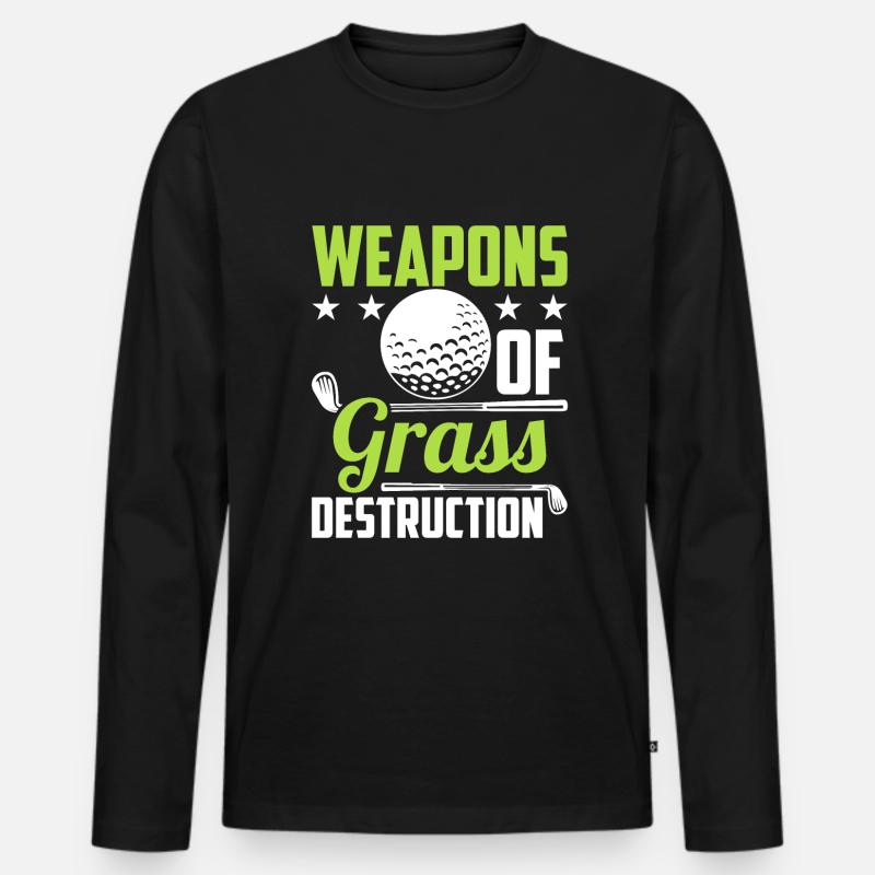 Lustiger Golf Spruch - Golfer - Männer Premium Bio Langarmshirt - Schwarz