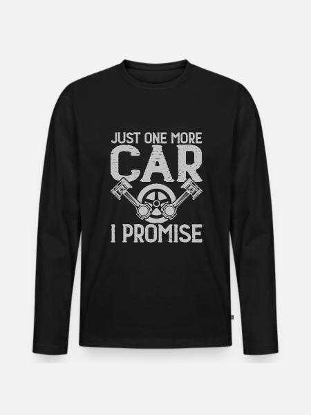 Nur Noch Ein Auto Versprochen - Männer Premium Bio Langarmshirt - Schwarz