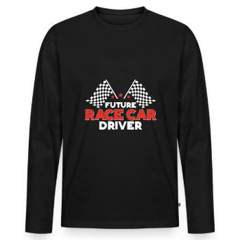 Future racing car driver - car - Men's Premium Organic Long Sleeve Shirt - black - Front - Nico (187cm)