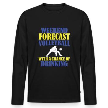 Prédiction du week-end Volleyball avec une chance - T-shirt manches longues Premium bio Homme - noir - Devant - Nico (187cm)