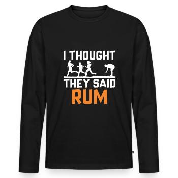 I thought they were rumbling - Men's Premium Organic Long Sleeve Shirt - black - Front - Nico (187cm)