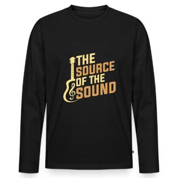 The source of sound - Men's Premium Organic Long Sleeve Shirt - black - Front - Nico (187cm)