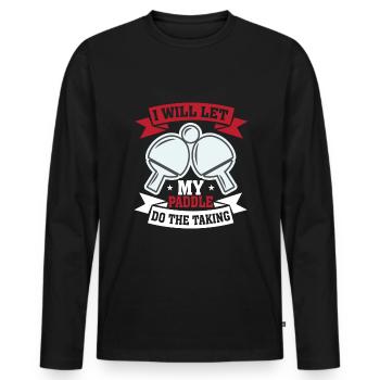 Ich Werde Mein Paddel Die Arbeit Machen Lassen - Männer Premium Bio Langarmshirt - Schwarz - Vorne - Nico (187cm)