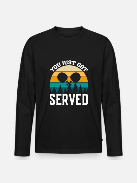 Vous venez d’être servi - T-shirt manches longues Premium bio Homme - noir