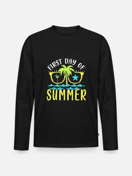 Premier jour de l’été - T-shirt manches longues Premium bio Homme - noir