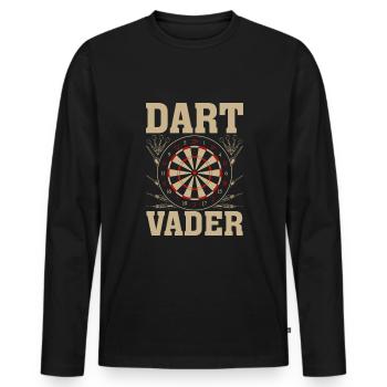 Dart Vader - Männer Premium Bio Langarmshirt - Schwarz - Vorne - Nico (187cm)